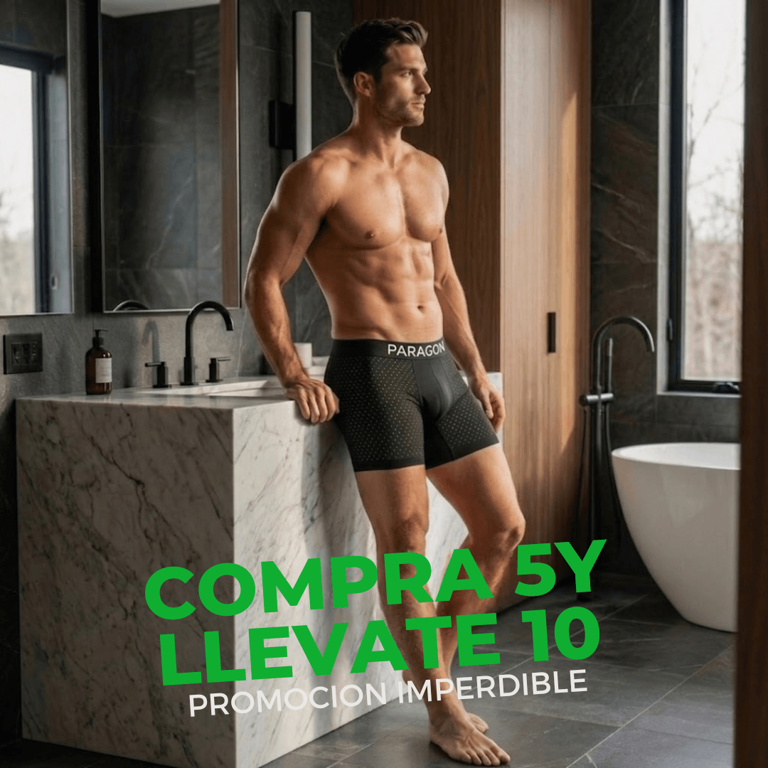 COMPRA 5 Y RECIBE 10 – Bóxers PARAGON™ Extra Suaves, Frescos y Antibacteriales